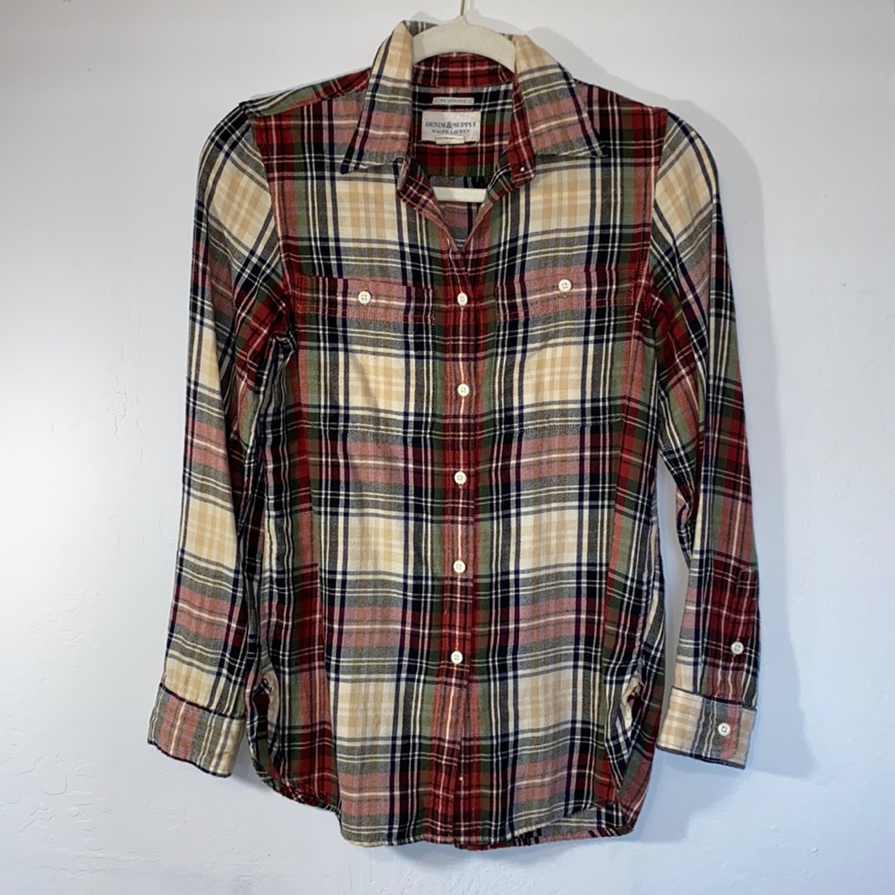 Denim & Supply Ralph Lauren Plaid Button Down Flannel Shirt - Women’s Small